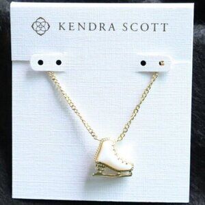 💎Kendra Scott Mother-of-Pearl Ice Skate Gold Necklace🎀